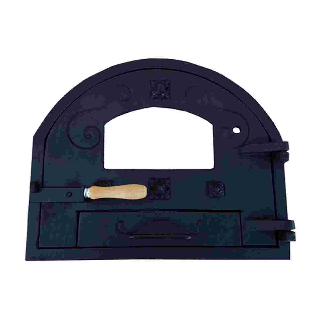 Puerta para horno de leña de Fundición con cristal - Sistema anti-humos  patentado